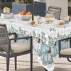 Horaldaily Fall Outdoor Tablecloth 60×104 Inch, Thanksgiving Autumn Harvest Blue