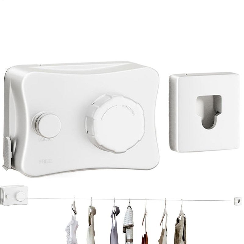 Retractable Clothesline Outdoors,Heavy Duty 16.7 Ft Travel Clothesline Clothes Drying
