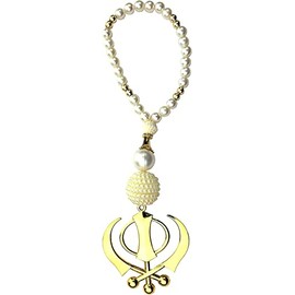 Imagine Mart Stainless Steel Khanda (Single Golden) for Religious Decoration | CAR Dashboard OR Table TOP Accessory | FINE Punjabi Art and DÉCOR