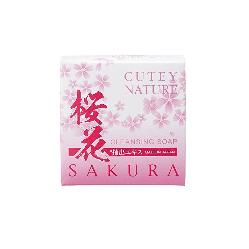 Cutie Naturre Transparent Facial Wash Soap, Sakura Flower (Framed)
