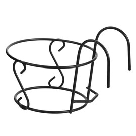 Levemolo Hanging Wall Planter Medium Rustic Iron Flower Holder for Use Decorative Flower Pot for Balcony Railing Space Saving and Sturdy Design