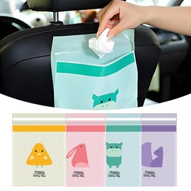 VBGURR 60 Stück Auto Müllbeutel Einfach Aufzukleben Müllbeutel Auto Schöne Auto Mülleimer Innenraum für Autos, Küchen, Schlafzimmer, Büro