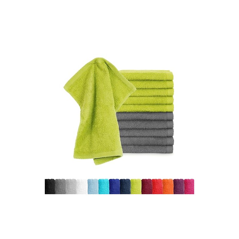 Pack of 10 Flannels in many colours 30 x 30