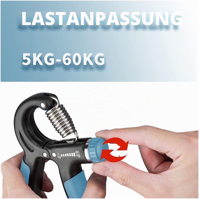 HCT STYLE Hand Exerciser Adjustable 5-60kg - Grip Trainer/Hand Gripper