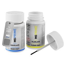 MG PRIME Autolack Lackstift Set für Nissan KBY Stealth Gray/Ceramic Grey Basislack Klarlack je 50ml