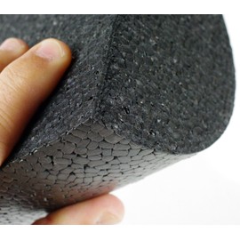 Black High Density Foam Rollers - Extra Firm - 6" x 36" HALF Round (Semi-Circle; "D" Shape)