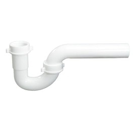 Eastman 35375 White Durable Polypropylene P-Trap Drain Pipe for Tubular Drain Applications, 1-1/2-inch & 1-1/2-inch to 1-1/4-inch