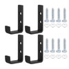 Qeapug Pack of 4 Heavy Duty Wall Hooks, J Shape