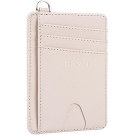 EcoVision Slim Minimalist Front Pocket Wallet, RFID Blocking Credit Card Holder Wallet with Detachable D-Shackle for Men Women