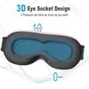 Grsta Sleeping Mask for Side Sleepers, 3D Total Light Blocking