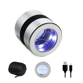 10X Jewelers Loupe Magnifier with LED/UV Lights and Scale, USB Rechargeable Jewelry Loop Magnifier 30mm Triplet Lens Eye Loupe Magnifiying Glass for Diamond, Gemstone, Coins, Stamps, Watch Repair