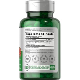 Berberine with Ceylon Cinnamon | 2000mg | 120 Veggie Capsules | Vegetarian, Non-GMO & Gluten Free Supplement | Berberine Complex | by Horbaach