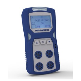 APOWER 4 Gas Monitor Multi Gas Leak Detector for H2S, CO, LEL and O2, Portable Carbon Monoxide Detectors with Vibration, Visual and Audible Alarms, Natural Propane Sniffer Home Room Travel