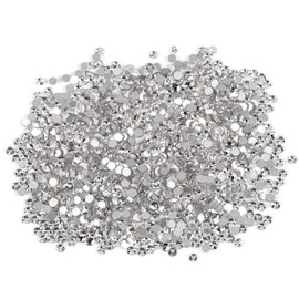 1440 Uds,Transparente con espalda plana, piedras para uñas diamantes de imitación, arte de uñas, diamantes de imitación, caja del teléfono, ropa DIY, decoración de vestido(SS3)
