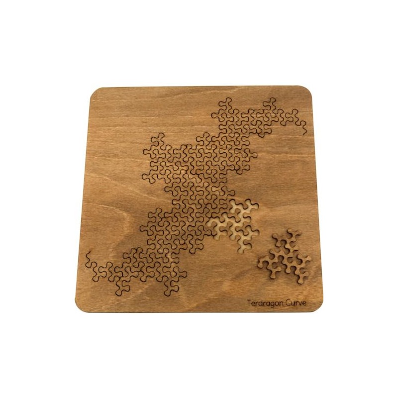 Martin Raynsford Wooden Fractal Tray Puzzle - Terdragon Curve