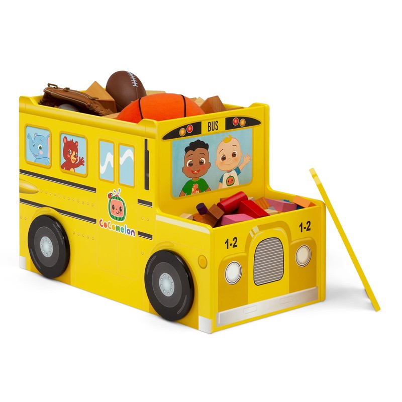 Delta Children CoComelon School Bus Toy Box - Greenguard Gold
