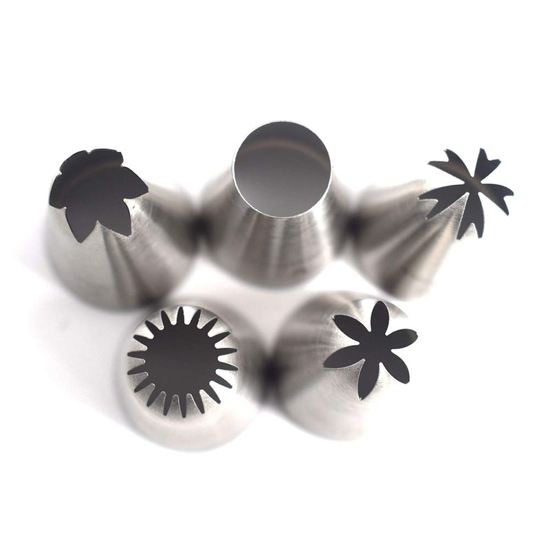 Piping Tips Large Cake Decorating Tools, 5 Pack Cake Piping
