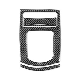 NVCNX Real Carbon Fiber Compatible with Infiniti G37 G25 Q60 Q40 X 2011-2015 Sedan Coupe Convertible Car Accessories Interior Trim Center Console Gear Shift Panel Cover Sticker Black - A