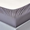 HOMESCAPES Dark Grey Deep Fitted Sheet (12”) King 200 TC