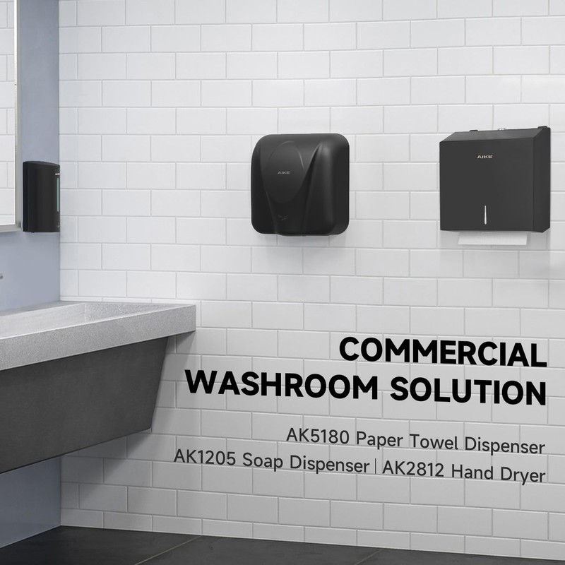 AIKE 250 Sheets Compact Multifold Wall Mount Paper Towel Dispenser,Stainless