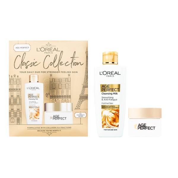 L’Oréal Paris Gift Set, Includes Cleansing Milk and Moisturiser, Age