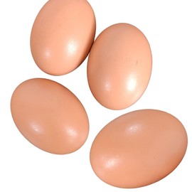 Wooden Fake Eggs-4Piece for Laying Hens in Chicken Coop