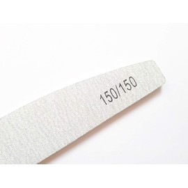 8X Nail Files Zebra Shape Half Moon Chose GRIT Double Sided Emery Board (GRIT 150/150)