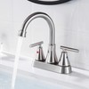 Bathroom Sink Faucet 4 Inch 2 Handle Centerset Brushed Nickel