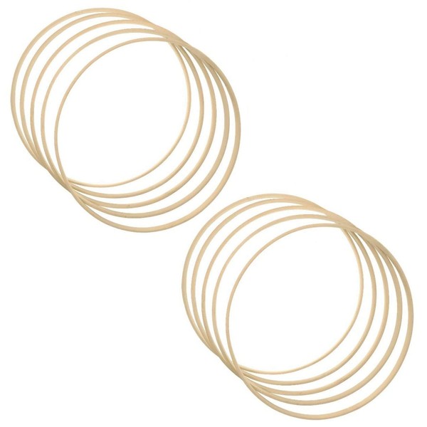 JZK 10 x Large Bamboo Hoop 30cm Wooden Hoops for