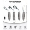 4-Piece Adaptive Utensils Set with Rocker Knife Shovel Spoon -
