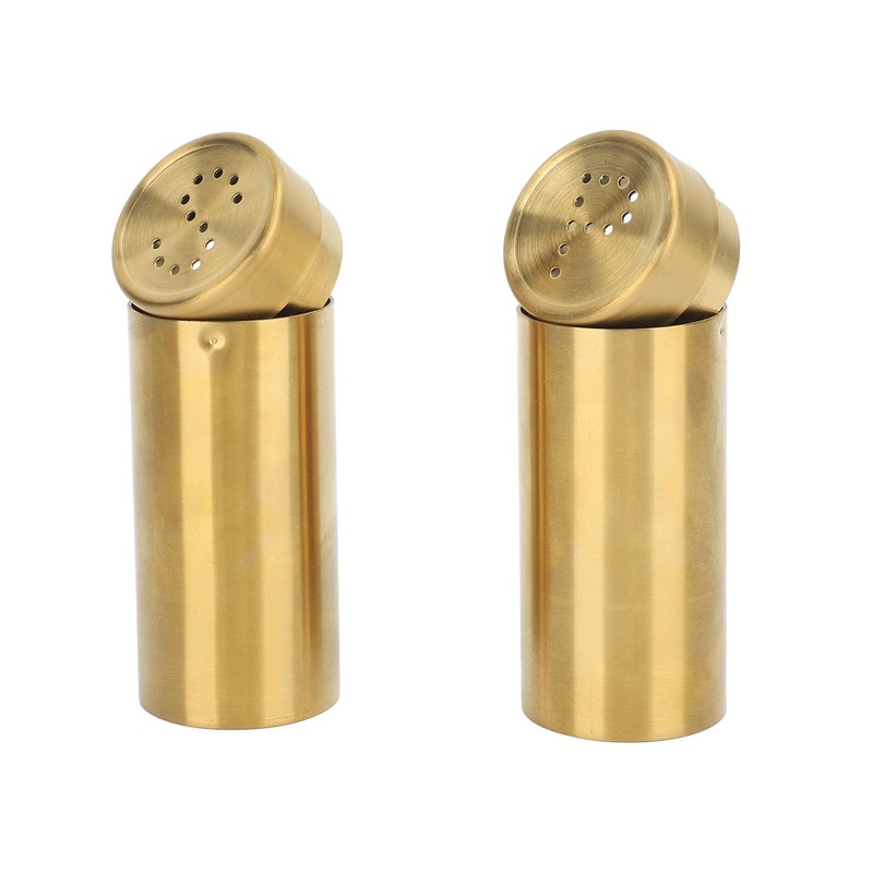 2 Pcs Pepper Shaker Gold 304 Stainless Steel Seasoning Bottle