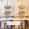 LAMSU LAMSU Modern Farmhouse Chandelier Light Fixtures, 5-Lights Large Rattan