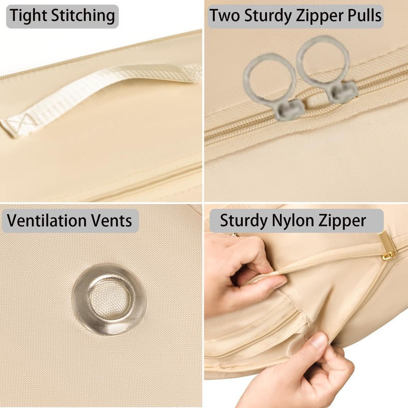 VOKABY Pack of 2 Storage Bags for Duvets, Clothes Storage,