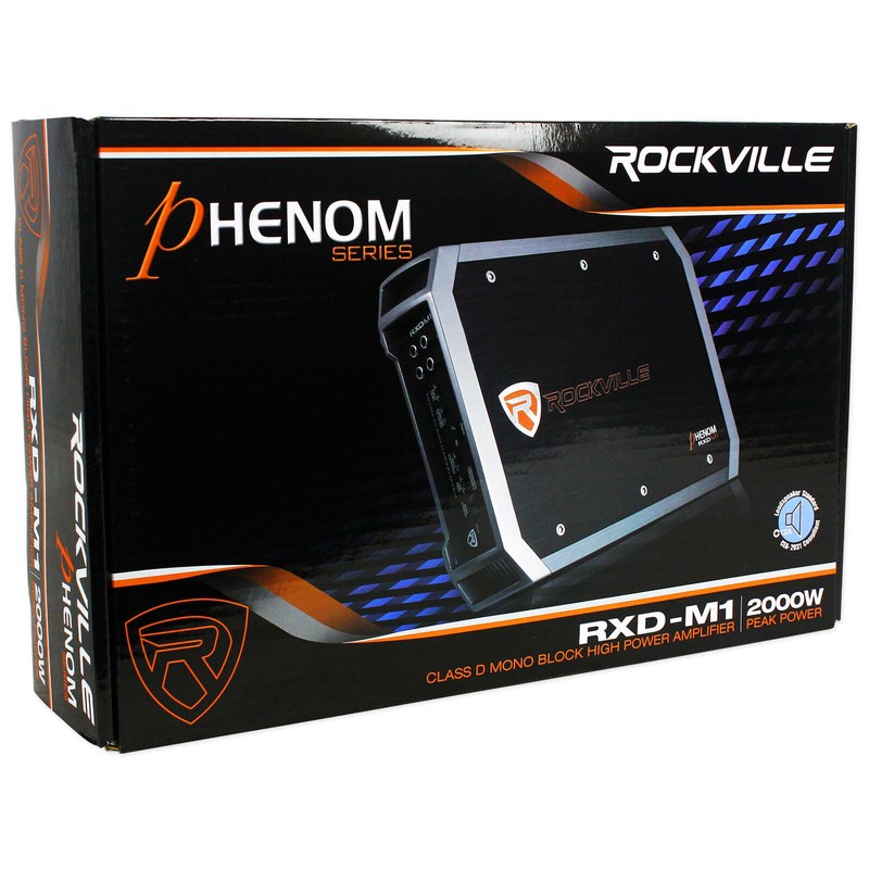 Rockville RXD-M1 2000w Peak/500w RMS Mono 1 Ohm Amplifier Car