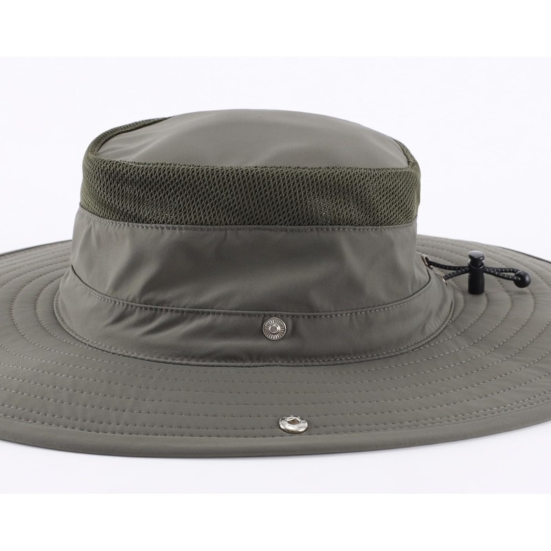 [Connectyle] アウトドア UPF50+ サファリハット メンズ レディース つば広 日よけ帽子 UVカット ブーニーハット