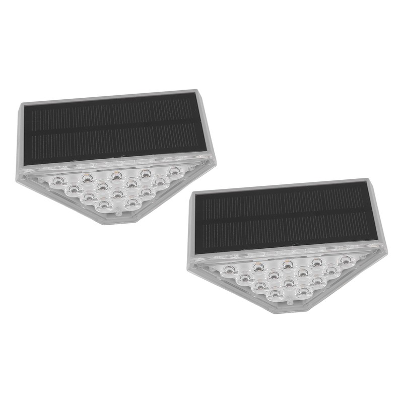 2 Set Solar Step Lights Triangle Solar Stair Light IP68