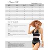 Blooming Jelly Womens One Piece Swimsuit V Neck Retro Bathing