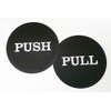 Push Pull Round Door Sign (Black)