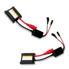 icykale 2 PCS Auto Ultra-Thin DC Ballast, 12V 35W Xenon Lamp Splash-proof Sealed All-in-one Bulb Ballast, Portable Auxiliary Lighting Accessory, Suitable for Most Cars and Motorcycles (Black)