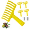Crisalide - 5 Pieces Olive Rake Comb 9 Teeth Plastic