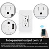 15A WiFi Smart Wall Socket Partition Control USB Interface Remote