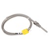 K Type Thermocouple Sensor 1/8 NPT 80mm Temperature Probe Yellow