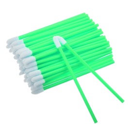 100 disposable lip brushes, mascara extension makeup brushes, mascara extension eye black applicators, lipstick stick cosmetics tools, which can be used to apply lipstick Foam Cleaning Swabs