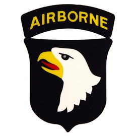 101st Airborne Clear Vinyl Decal, 3 1/4" Size