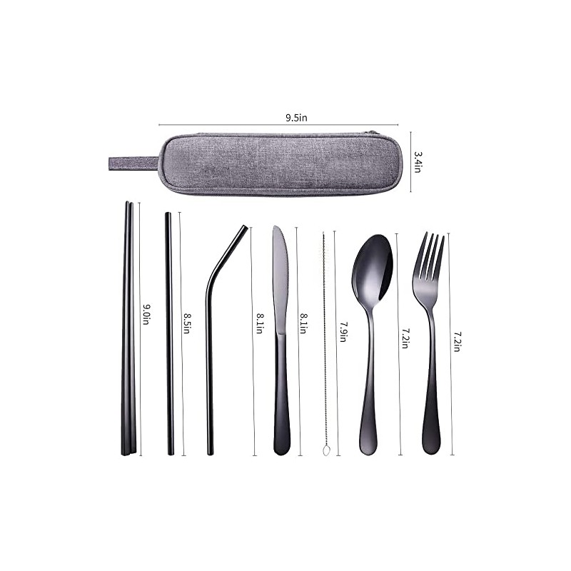 U Chef Juego de cubiertos utensilios para mesa portátil y