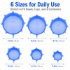 6pcs Reusable Silicone Stretch Lids, Six-piece Set Of Silicone Fresh-keeping