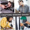 SEWACC 12Pcs Sewing Gauge Sliding Gauge Button Quilting Ruler for