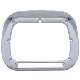 Technical Precision Replacement for Kenworth T800 Year 2016 Chrome Plated Headlight Bezel 6X8IN W/LED Cutout for 5X7IN Headlights