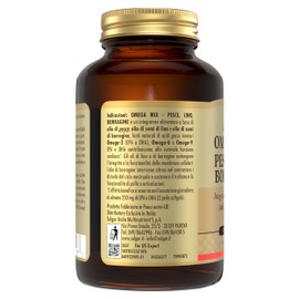 Solgar Omega Mix - 60 perle softgels - Integratore alimentare con olio di pesce, olio di semi di lino e olio di borragine, fonti di Omega-3, Omega-6 e Omega-9