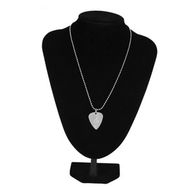 Guitar Plectrum Necklace, Classic Metal Bass Plectrum Necklaces for Gifts (E)
